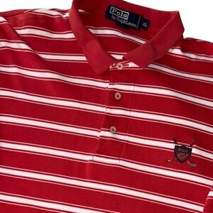 Polo Ralph Lauren Golf Polo XL Red Stripe Harbour Town Golf Links Shirt